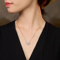 Модный кулон Xingyue в форме сердца с муассанитом, серебро S925, позолота 18K, антиоксидантная поверхность, закрепка крапановым способом, женский