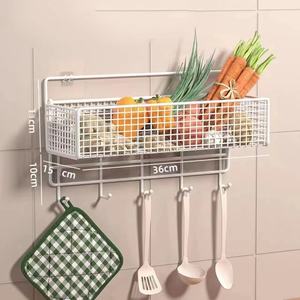 חדר אמבטיה מארגן רב תכליתי מוצרי מוצרי טיפוח ללא אגרוף מדף אמבטיה חדר אמבטיה מטבח קיר הר אחסון - Product Image 5