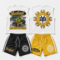 Ensemble short de basket-ball et t-shirt personnalisés pour hommes Ensemble de shorts d'athlétisme sans manches avec impression numérique pour hommes