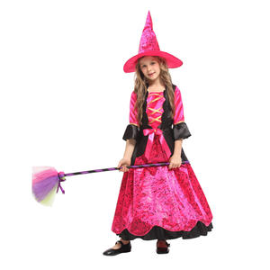 Halloween lindo negro naranja <span class=keywords><strong>bruja</strong></span> niño <span class=keywords><strong>pequeña</strong></span> <span class=keywords><strong>bruja</strong></span> niña fiesta mago disfraz carnaval Cosplay vestido con sombrero - Product Image 6
