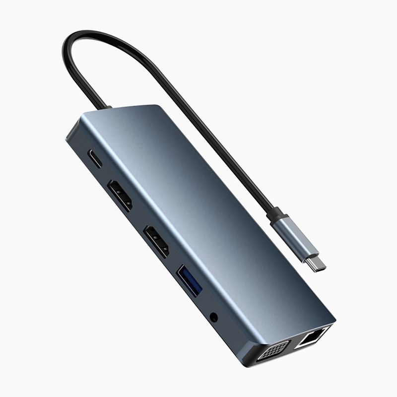 Triple Display Usb C Laptop Docking Station Dual Monitor With Gigabyte Network 1000Mbps 12 in 1 Usb C Hub