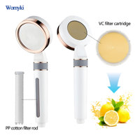 Filtre de douche pour eau dure, réglage de la pression de l'eau rotatif, matériau ABS, boîte exfoliante et embellissante infusée de VC