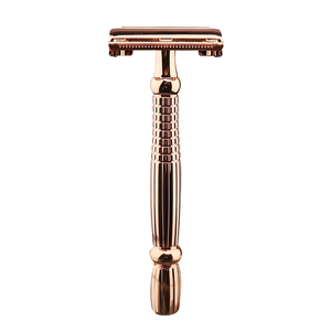 Men's Double Edge Safety <b>Razor</b> Butterfly Open <b>Head</b> with Stainless Steel Blades Metal Handle Model for Face Shaving - Product Image 1