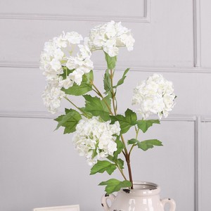 LO-923 Venta al por mayor de <span class=keywords><strong>flores</strong></span> <span class=keywords><strong>artificiales</strong></span> de hortensias de bolas de nieve impresas en 3D, ramo de 5 cabezas y 85 cm, para decoración del hogar y eventos, <span class=keywords><strong>flores</strong></span> <span class=keywords><strong>artificiales</strong></span>. - Product Image 3