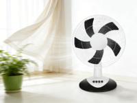 Ventilateur de table circulaire portable de 16 pouces pour bureau, petit ventilateur de bureau durable pour usage industriel