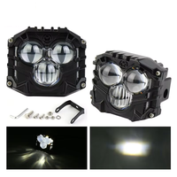 Phare de travail auxiliaire LED 3 pouces avec lentille 4D, feu antibrouillard pour Jeep Wrangler, SUV, tout-terrain, adaptable