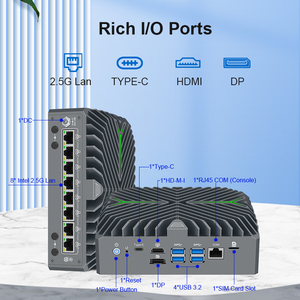 มินิพีซีไร้พัดลม 8 พอร์ต 2.5G Lan คอมพิวเตอร์โปรเซสเซอร์ Core Ultra เจนเนอเรชั่น 14 พร้อมพอร์ต HD DP Type-C รองรับจอแสดงผลสามจอ N3281-Fanless (Ultra 5 125U) - Product Image 5