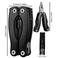 Outil multifonction portable de poche, pince, couteau, tournevis, lime, 13 en 1, en alliage d'aluminium et acier inoxydable, pour la survie en plein air, le camping