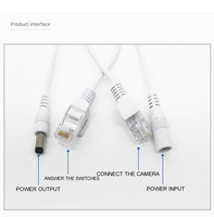 IP66 PoE Splitter 10/100Mbps Dapat Dipilih Output 12V/24V Power Over Ethernet Adapter untuk CCTV Dome/Bullet Camera & Wireless Bridge