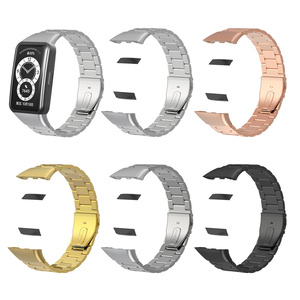 Bracelet de montre en acier inoxydable pour <span class=keywords><strong>huawei</strong></span> <span class=keywords><strong>band</strong></span> <span class=keywords><strong>6</strong></span>/honour <span class=keywords><strong>6</strong></span> Bracelet de montre en métal pour <span class=keywords><strong>huawei</strong></span> <span class=keywords><strong>band</strong></span> <span class=keywords><strong>6</strong></span> <span class=keywords><strong>pro</strong></span> Bracelet de montre intelligente - Product Image 3