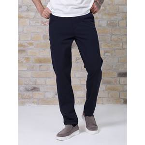 Pantalon chino droit pour homme, bleu foncé, décontracté, taille élastique, pour l'automne et l'hiver - Product Image 4
