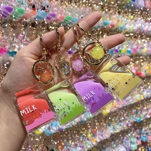 2020 Năm Đầy Màu Sắc Trái Cây Vào Dầu Quicksand Nổi Chai Cổ Điển <span class=keywords><strong>Mini</strong></span> Sữa Carton Keychain <span class=keywords><strong>Keyring</strong></span> - Product Image 5