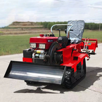 Tracteur agricole multifonctionnel 4x4 mini à quatre roues motrices, moteur diesel 25 CV, micro-tracteur de jardin