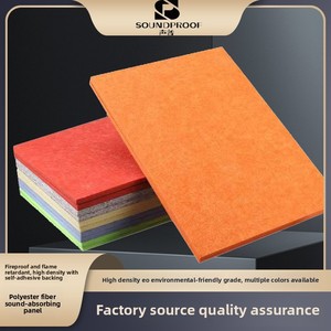 Panneau insonorisant auto-adhésif en fibre de polyester de <span class=keywords><strong>9</strong></span> <span class=keywords><strong>mm</strong></span> pour murs de KTV et isolation acoustique des bureaux - Product Image 2