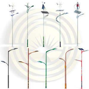 Poste de Luz Solar para Calle, 6, 8, 10, 12 Metros, Metálico, para Iluminación Exterior de Carreteras y Paisajes, 40W, Galvanizado en Caliente - Product Image 3