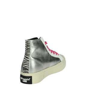 Donna Sneakers DFSH367018 Argento <b>Silver</b> High <b>Top</b> Chunky Shoes Women's Fashion Footwear - Product Image 3