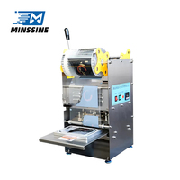 Machine de scellage thermique semi-automatique manuelle portable mini pour les boîtes de conserve, les bouteilles, les emballages alimentaires et de boissons
