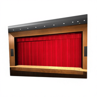 Rideau de scène motorisé de luxe personnalisé pour église, télécommandé, pour événements scolaires, fêtes et théâtre
