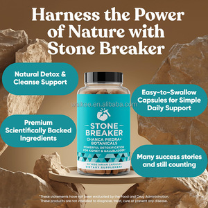 Cápsulas <span class=keywords><strong>Chanca</strong></span> <span class=keywords><strong>Piedra</strong></span> Stone Breaker 600mg, Suplemento Natural para el Soporte de Riñones y Vesícula Biliar, Fórmula Vegetariana para la Desintoxicación - Product Image 6