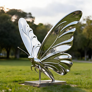 ของตกแต่งสวนแบบกำหนดเอง, งานฝีมือโลหะ, ประติมากรรมกระจกสแตนเลส - Product Image 3