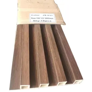 Wood Grain Color China Quality Supplier Wpc Wood Fiber Wall Slat Panel Outdoor Exterior Wpc Wall Panel
