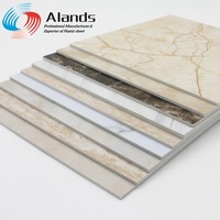 Plaque de marbre PVC imperméable brillante 1220x2440mm 3mm, panneau mural imitation marbre pour décoration intérieure