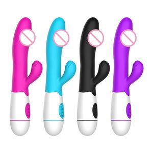 Alla moda G-Spot doppio Shock vibratore in Silicone per adulti giocattolo del sesso con AV Stick per masturbatore femminile - Product Image 1