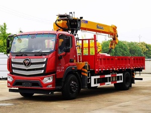 Grue hydraulique montée sur camion de 4 tonnes, 8 tonnes, 10 tonnes, 12 tonnes, petite grue mobile de levage pour le levage de marchandises de construction - Product Image 2
