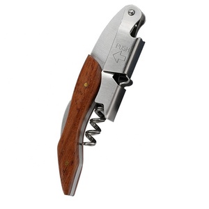 Tire-bouchon de Sommelier à Double Charnière en Bois de Rose, Breveté Français, Outil Promotionnel pour <span class=keywords><strong>Vin</strong></span> Rouge - Product Image 1