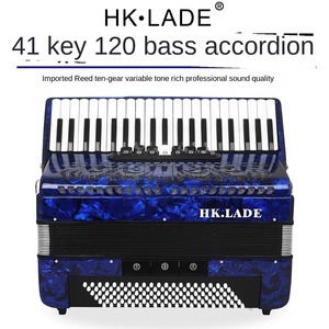 LADE7 120 Bess Adulte Débutant Jouant 41-Key <span class=keywords><strong>Accordéon</strong></span> Instrument Diatonique <span class=keywords><strong>Clavier</strong></span> Variable en Bois pour Conformation - Product Image 3