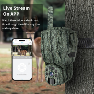 Fotocamera da Caccia PTZ 4G LTE con Visione Notturna 940nm Senza Luce Visibile, Fotocamera Wireless con SIM per Caccia, Mimetica Verde con Pannello Solare - Product Image 2