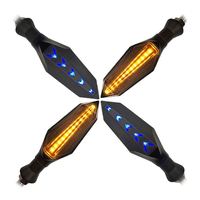 Universal ámbar azul 12V DRL que fluye intermitente dinámico secuencial motocicleta Led señales de giro luz Luces Para Moto