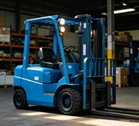 Carrello Elevatore Elettrico RONGYU RY100 da 2,5 Tonnellate con Batteria agli Ioni di Litio 60V/220V, Pneumatici Solidi, Traslatore Laterale Idraulico e Lunga Autonomia