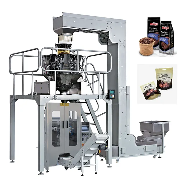 Автоматическая упаковочная машина для азота используется для линии автоматической упаковки кофейных продуктов