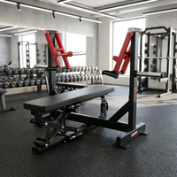 Banc de musculation professionnel à charge libre pour presse à pectoraux plate, équipement d'entraînement commercial, vente en gros usine