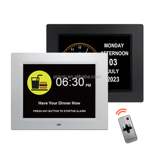 Horloge numérique avec calendrier, alarme, jour, date, mois, année et température, 8 pouces, <span class=keywords><strong>pour</strong></span> personnes âgées atteintes de démence ou d'<span class=keywords><strong>Alzheimer</strong></span>, modèle 2024 - Product Image 1