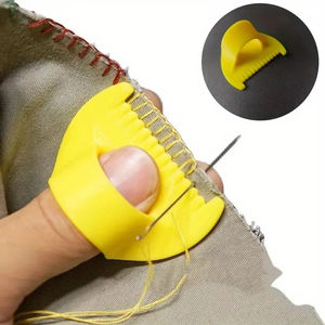 DIY Hand Sewing <b>Edge</b> Lockstitch Stencil Accessories with Fabric Thimble Device 3/4mm Spacing <b>Plastic</b> Home Sewing Aids - Product Image 1