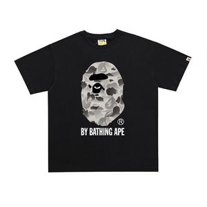 T-shirt da uomo trendy in cotone 100% ecologico, lavorata a maglia, con stampa lettering Bapees, versione 1:1 di alta qualità, collezione 2025 - Product Image 4