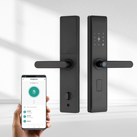 Cerradura de Puerta con Huella Dactilar D1-9, Sensor Semiconductor, Teclado con Contraseña, Tarjeta RFID, Control Remoto por Aplicación Tuya WiFi, para Casa, Apartamento, Hotel