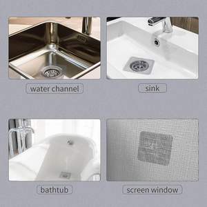 Pacote com 30 Unidades Fornecimento Direto da Fábrica 10cmx10cm Coletor de Cabelo Descartável | Adesivos de Malha de Alta Qualidade para Ralos de Chuveiro - Product Image 3