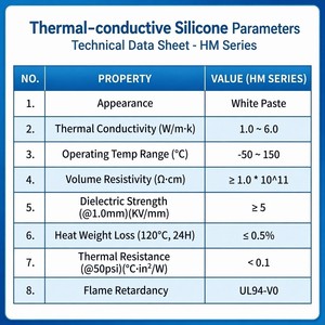 Adhesivo de Silicona Termoconductor Vulcanizado a Temperatura Ambiente (RTV) para Sellado y Unión Electrónica, Pegamento de Alto Aislamiento - Product Image 5