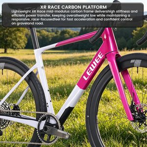 Bicicleta de Gravel de Carbono 700C con Manillar de <span class=keywords><strong>Carretera</strong></span>, Frenos de Disco Hidráulicos, Bicicleta de Aventura - Product Image 3