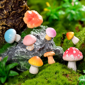 Decorazioni e Accessori per Paesaggistica Fai-da-Te: Micro Paesaggio in Resina con Muschio, Funghi Fantasia Creativi e Bonsai Simulati - Product Image 4