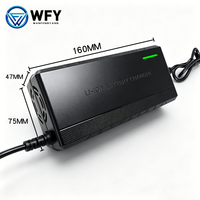 Chargeur rapide de batterie au lithium WFY 60V 2A/3A avec garantie de 12 mois pour vélos pliants, scooters, hoverboards