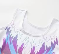 Nouveau design, justaucorps de gymnastique rythmique pour filles, enfants, en spandex, sans manches, avec strass, de haute qualité et à prix abordable