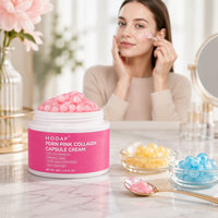 Crème hydratante réparatrice de barrière cutanée à l'acide hyaluronique en capsules, crème hydratante légère et éclatante avec PDRN, Niacinamide