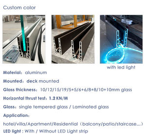 รั้ว<span class=keywords><strong>กระจก</strong></span> LED ยอดนิยมของอเมริกา DDP ผู้ผลิตราวบันไดกระจกกลางแจ้ง <span class=keywords><strong>ราคา</strong></span>โรงงาน ราวบันได<span class=keywords><strong>กระจก</strong></span>นิรภัยแบบกำหนดเอง - Product Image 3