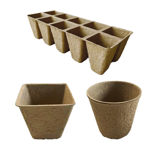 Chất Lượng Cao Phân Hủy Sinh Học Bột Giấy Hạt Giống Cup Thân Thiện Với Môi Nursery Container Tuyên Quảng Trường/Hình Dạng Tròn Hoa - Product Image 5