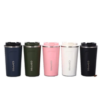 Tasse à café tasses Logo personnalisé tasse de voyage à café rose mignon luxe isolé gobelet en acier inoxydable personnalisé voyage tasse à café