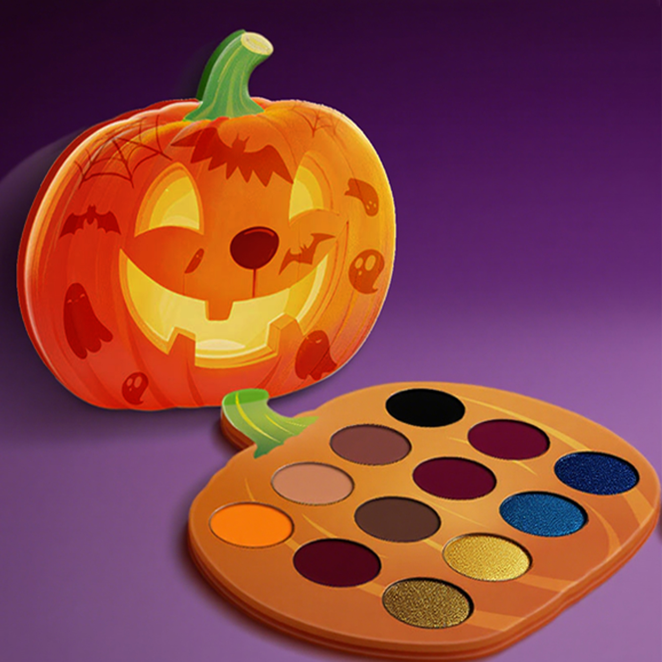 Palette de fard à paupières en forme de citrouille